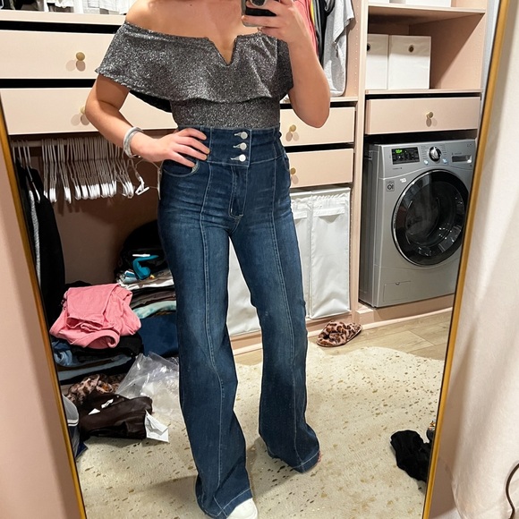 Off-Shoulder Sparkly Body Suit - Picture 2 of 3